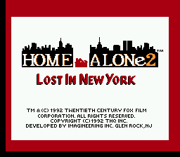 Home Alone 2 : Lost in New York — Title screen
