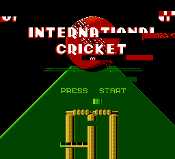 International Cricket — Title screen