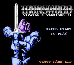 IronSword : Wizards & Warriors II — Title screen