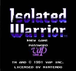 Isolated Warrior — Title screen
