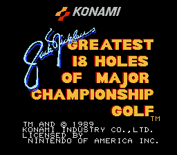 Jack Nicklaus' Greatest 18 Holes of Major Champion — Title screen