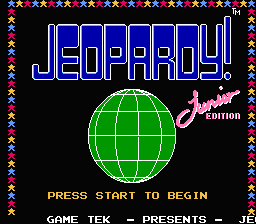 Jeopardy! Junior Edition — Title screen