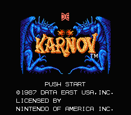 Karnov — Title screen