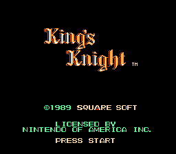 King's Knight — Title screen
