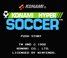 Konami Hyper Soccer — Title screen