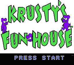 Krusty's Fun House — Title screen