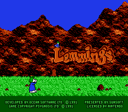 Lemmings — Title screen