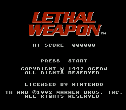 Lethal Weapon — Title screen