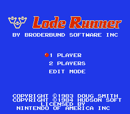 Lode Runner — Title screen