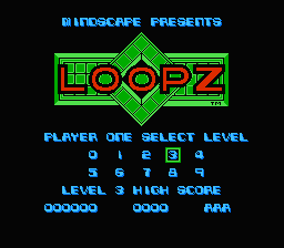 Loopz — Title screen