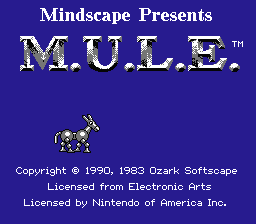M.U.L.E. — Title screen