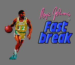 Magic Johnson's Fast Break — Title screen