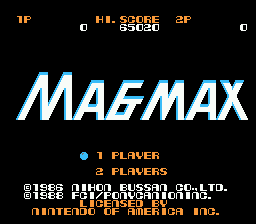 Magmax — Title screen