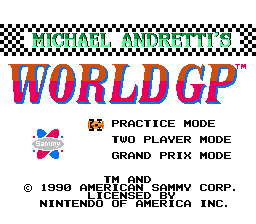 Michael Andretti's World GP — Title screen