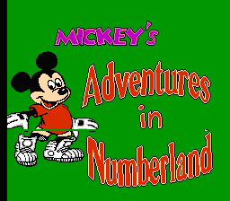 Mickey's Adventure in Numberland — Title screen