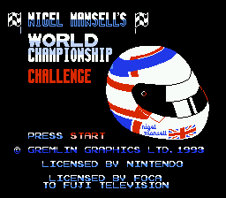 Nigel Mansell's World Championship Challenge — Title screen