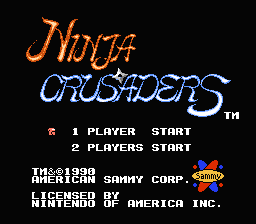 Ninja Crusaders — Title screen