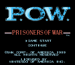P.O.W. : Prisoners of War — Title screen