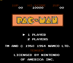 Pac-Man — Title screen