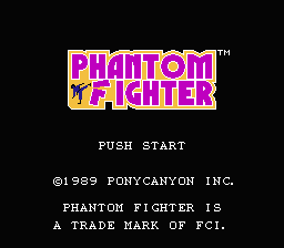 Phantom Fighter — Title screen