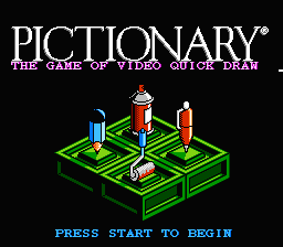 Pictionary : The Game of Video Quick Draw — Title screen