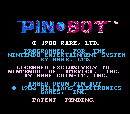 Pin Bot — Title screen