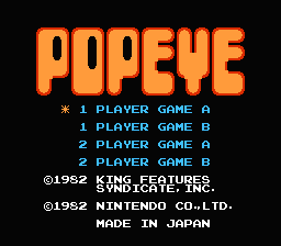 Popeye — Title screen