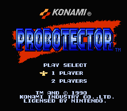 Probotector — Title screen
