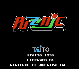Puzznic — Title screen