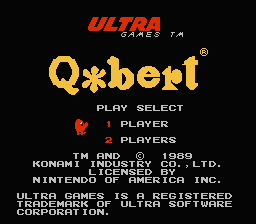 Q*bert — Title screen