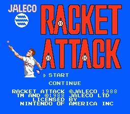 Racket Attack — Title screen