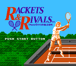 Rackets & Rivals — Title screen