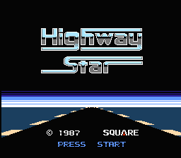 Rad Racer — Title screen