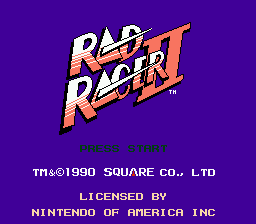 Rad Racer II — Title screen