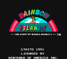 Rainbow Islands — Title screen