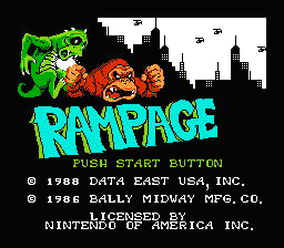 Rampage — Title screen