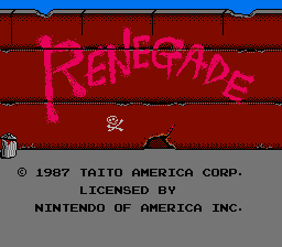 Renegade — Title screen