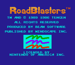RoadBlasters — Title screen