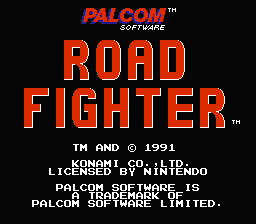 Road Fighter — Title screen