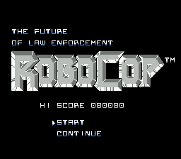 RoboCop — Title screen