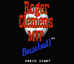 Roger Clemens' MVP Baseball — Title screen