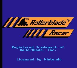 Rollerblade Racer — Title screen