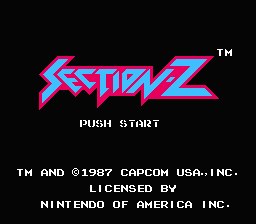 Section-Z — Title screen