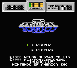 Seicross — Title screen