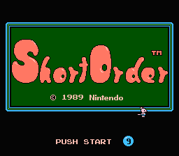 Short Order + Egg-Splode! — Title screen
