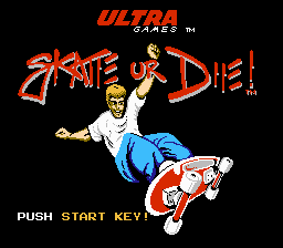 Skate or Die — Title screen