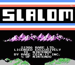 Slalom — Title screen