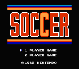 Soccer — Title screen
