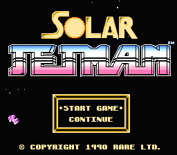 Solar Jetman : Hunt for the Golden Warpship — Title screen