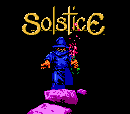 Solstice : The Quest for the Staff of Demnos — Title screen